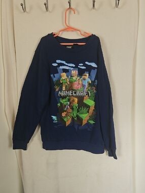 MAD Engine Navy Minecraft Graphic Crewneck Sweatshirt